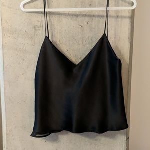 Stunning 100% silk cropped tank